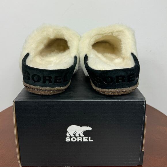 New Sorel Nakiska Slide II Slippers in Black Suede Women's Size 11 - Picture 6 of 9
